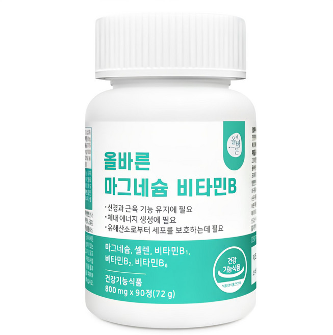 올바른건강식품 마그네슘 비타민B 72g, 90정, 1개