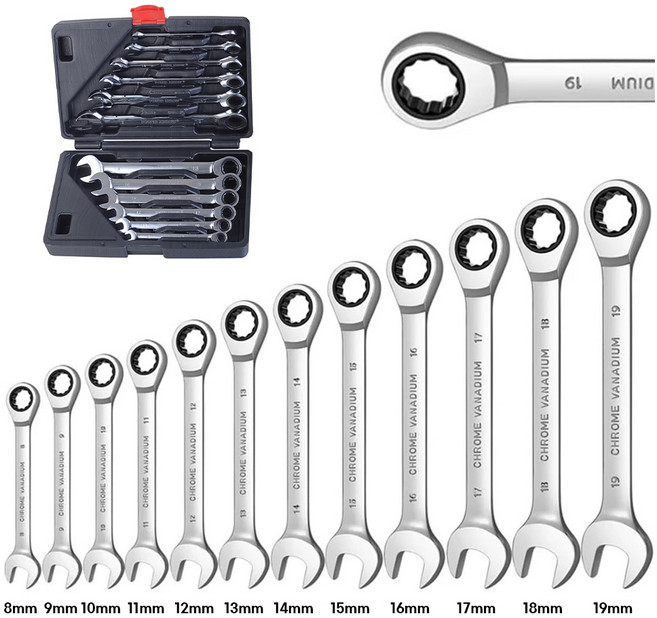 엠클립스 라쳇 렌치 12종, 1개