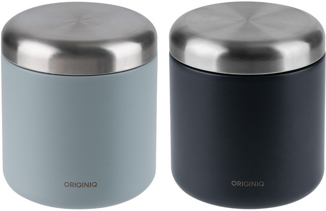 오리지니크 듀얼 샐러드볼 보온 보냉 시리얼 아이스크림 요거트볼 2개 SET, 라이트그레이+다크그레이