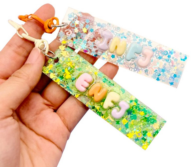 [오피스스쿨] 토단 막대 레진아트 키링 만들기 1인세트 (2종택1) DIY 취미공예 MBTI유형 특별한키링만들기, 토단 막대 레진아트 키링만들기_1인세트 (1번)