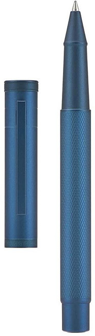 Hongdian 매트 블랙 포레스트 롤러볼 펜 슈미트 블랙 잉크 리필 비즈니스 시그니처를 위한 금속 케이스가 있는 클래식 디자인, 롤러 펜, 다크 블루