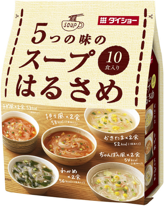 [ 다이쇼 ] 저칼로리의 5가지 맛 스프 당면2 10개입, 1개