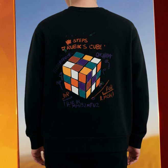 [2XL-5XL]비크네 빅사이즈 오버핏 프린팅 맨투맨