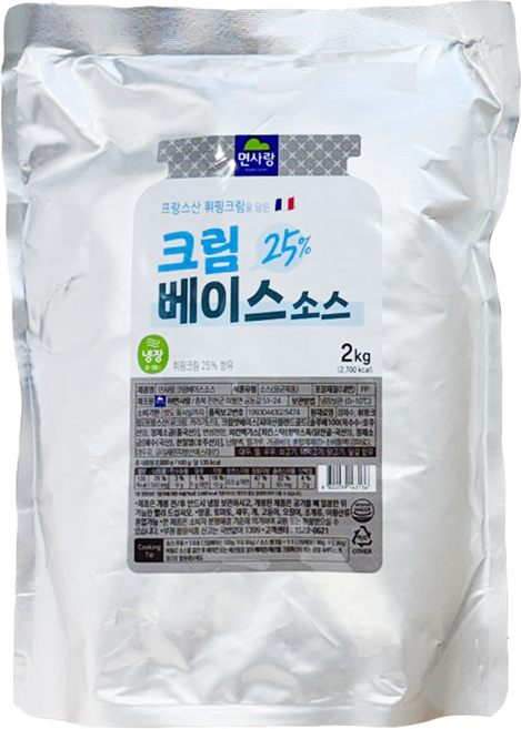 면사랑) 냉장 크림베이스소스 2kg / 파스타소스, 1개