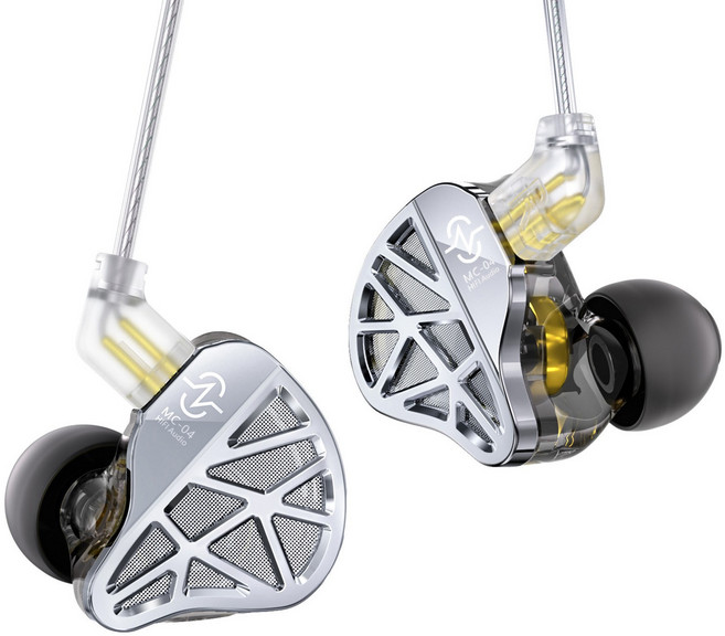 Keephifi CCZ Nocturne MC04 DD 및 BA 하이브리드 HlFl 뮤직 헤드폰, 노마이크, 실버