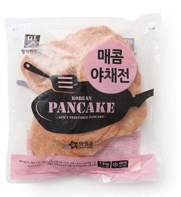 아워홈 행복한맛남 매콤야채전R, 2개, 1.3kg