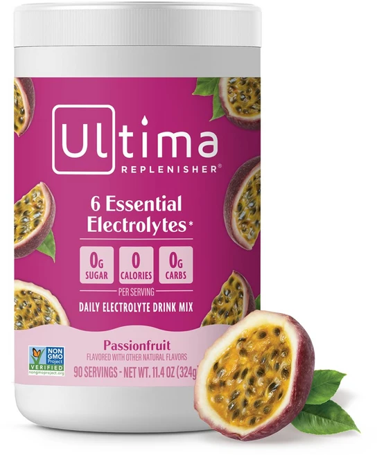 Ultima Replenisher Daily Electrolyte Powder Drink Mix – Sugar Free – Passionfruit 90 Servings –, 90인분(1팩), 1개, 패션프루트 - 쿠팡