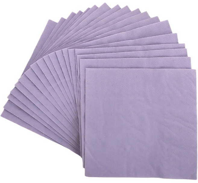 파티냅킨 종이 생일파티 테이블 장식, 라벤더, 1개, 20개입