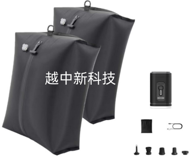 旅行真空壓縮袋戶外收納神器防潮防水出差旅遊便攜衣物衣服收納袋, 1個, 2個28L無窗黑色+1200毫安帶燈款黑色泵:如圖