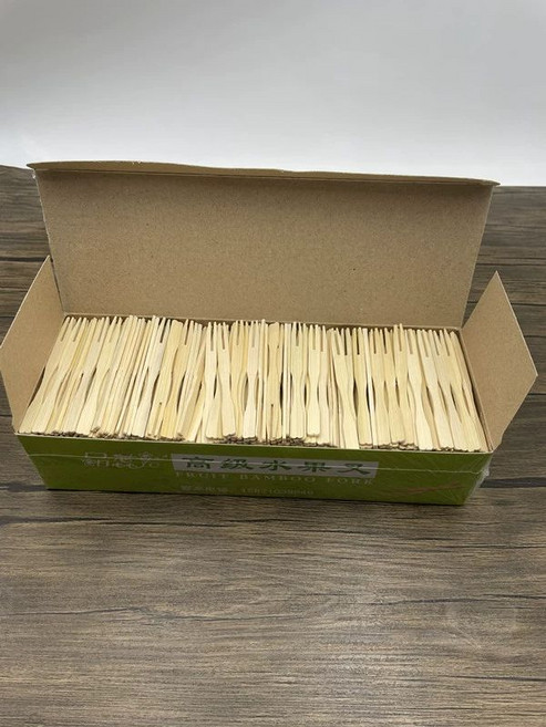 칵테일 이쑤시개 과일 파르페 우산 뷔페 꼬치 가니쉬, 1개, 대나무 과일 포크 약