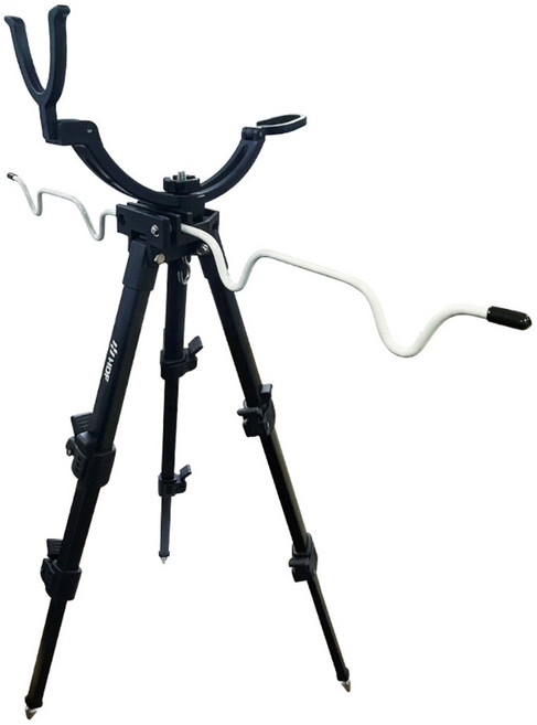 해동 투웨이 로드 낚시대 거치대 받침대 각도 길이 조절 HA-2151, 블랙