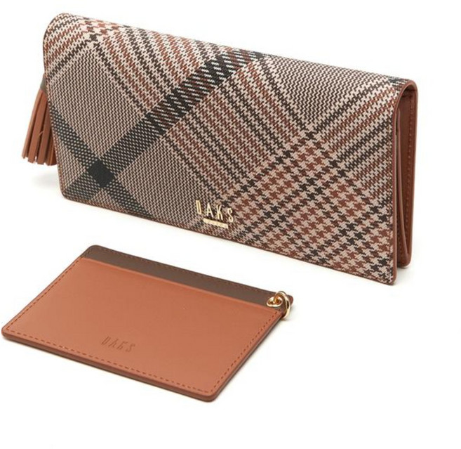 닥스 브라운 DD로고 가죽 지퍼장지갑