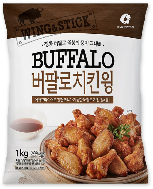 [마니커에프앤지] 버팔로치킨윙봉 1kg, 1개