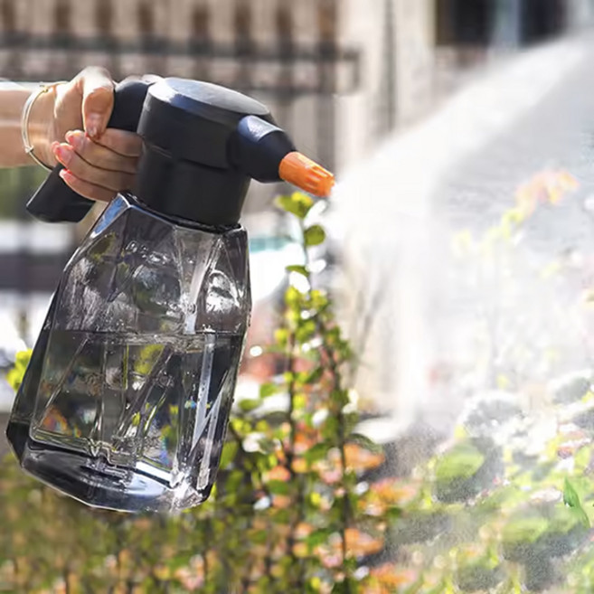 유니즈 2L 충전식 전동 분무기 계량형 농약분무기 전동 압축 자동 텃밭 화분 가꾸기, 크리스탈 블랙, 1개