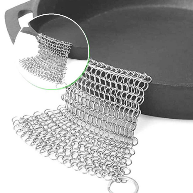 쌍문상회 지금 필요한 주방수세미 설거지수세미 스텐 철수세미솔 반영구철수세미 7in 쇠수세미 철수세미 냄비수세미 스텐철수세미 쇠사슬 그물망 주방 수세미 스텐수세미 k31872EA, 스텐수세미316_7in