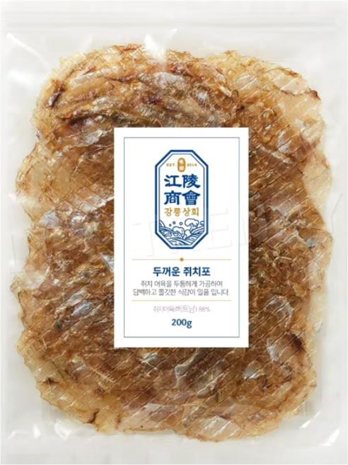 강릉상회 두꺼운 쥐치포, 없음, 1개, 200g