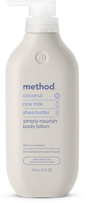 Method 바디 로션 코코넛 라이스 시어 버터 396.9g, 1개, 414ml