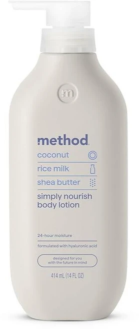 메소드 심플리 너리쉬 코코넛 라이스 밀크 시어 버터 바디 로션 414ml - 쿠팡