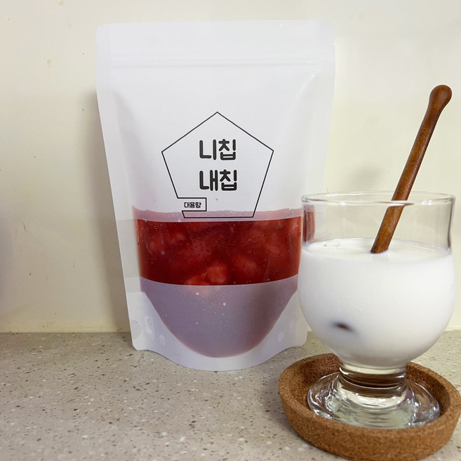 니칩내칩 과일청 500g 1kg 2kg 수제청 과일청 카페용 업소용 대용량, 자일로스설탕, 딸기청, 1개, 1개입