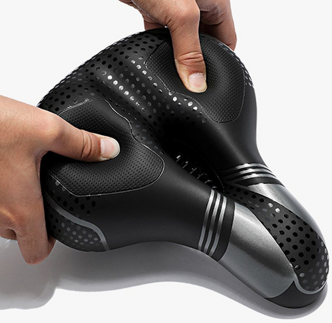 오드레포츠 자전거안장 쿠션 로드자전거안장 실내자전거 페인프리 리얼 스프링 서스펜션 무통증 레일형 봉형 안장, 1개, 쿨그레이