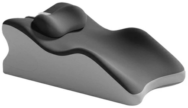 HZDMJ 낮잠 베개 얼굴이 시원한 메모리폼 등받이 쿠션 파도 모양 목 허리 지지 사무실 학생 집에서 사용 가능, 블랙