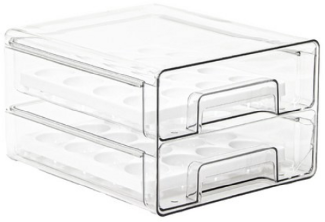 구디푸디 프리미엄 32구 2단 에그트레이 계란 보관함 정리함, 21.5 x 25 x 14.7 cm, 2개