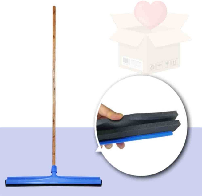 다민 2중스폰지 코팅목봉1.2M 바닥와이퍼 목욕탕청소도구 지하철화장실청소 스펀지스퀴지 물기제거대걸레