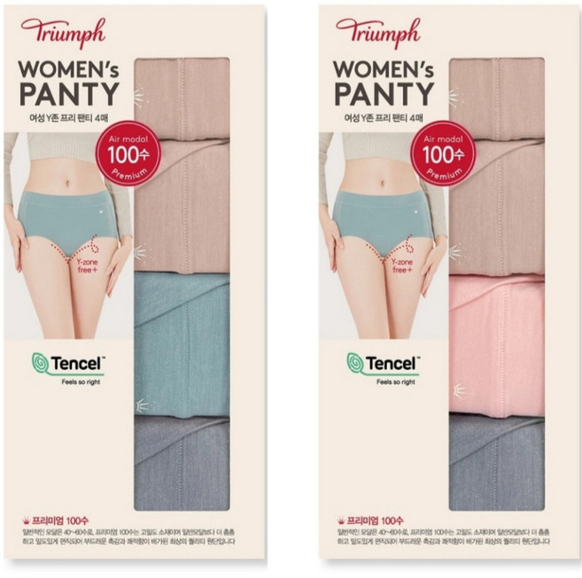 트라이엄프 여성 에어모달 Y 존 프리 팬티 4 매