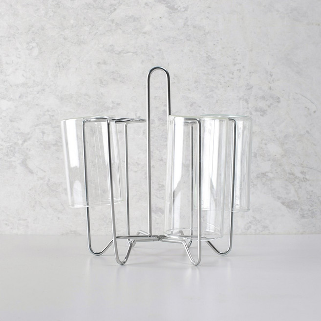 JAJU 브랜드관 스텐 와이어 컵 걸이 6구 438123, JAJU 브랜드관 스텐 와이어 컵 걸이 6구 43812