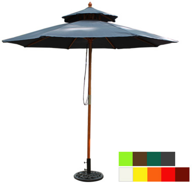 드림레저 원목2층 파라솔 (2300 받침대 별도), 그레이