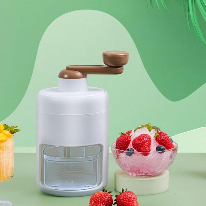 수동 가정용 눈꽃 얼음 빙수기 자동 위즈웰 계 스노우, 본품+얼음틀set