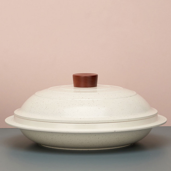 비자트 IH 세라믹 가마솥 가마전골 28cm, 1개, 아이보리