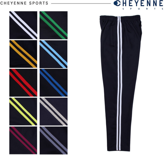 [샤이안스포츠] [기모] 네이비바탕 2선 기모바지 학교 체육복 바지 트레이닝복