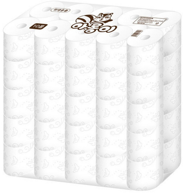 한아름산업 아롱이화장지 천연펄프100% 대용량 두루마리 화장지 휴지 3겹 40m 100롤 먼지없는화장지, 50롤