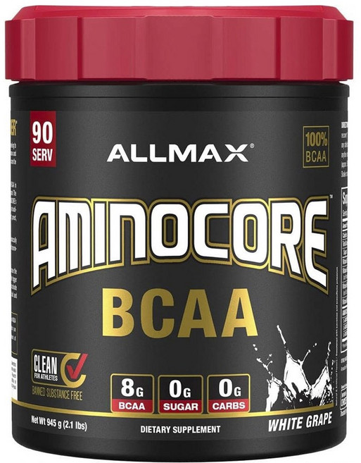 ALLMAX Aminocore BCAA補充粉 白葡萄口味, 1桶, 945g