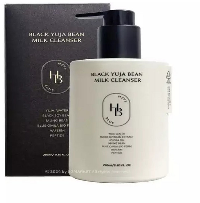 헤브블루 블랙 유자 빈 밀크클렌져 290ml(AD), 1개, 290ml