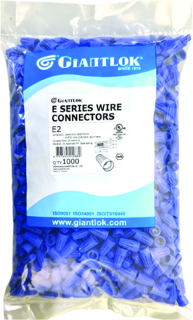 다올ETS 와이어커넥터 스크류커넥터 E2 P2 청색 0.5SQ~2.5SQ 자이안트록, 1세트