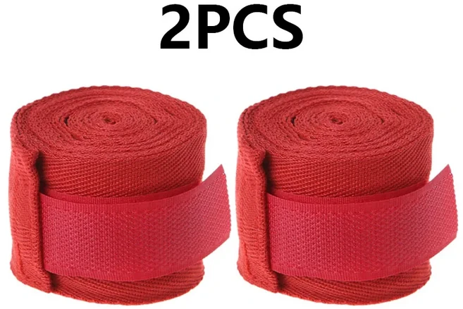 2PCS 1.5/2/3/5M 권투 훈련 붕대 면화 스포츠 산다 킥복싱 Mma 핸드 장갑 랩 벨트, 01 1.5M, 01 Red