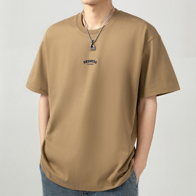 엠제이21 오버핏 순면 남자 반팔 티셔츠