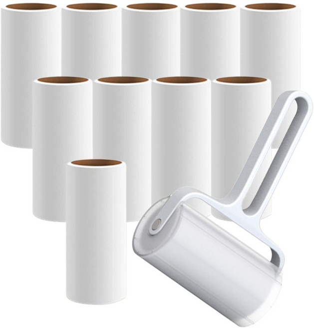 10cm 돌돌이 클리너+리필세트, 돌돌이테이프_화이트+리필10개, 1개