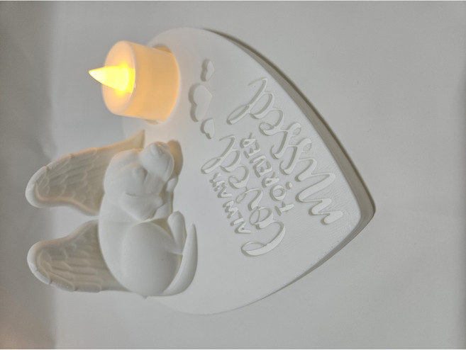 무브온 강아지 반려견 추모 용품 천사 반려 동물 유골함 장식 메모리얼 티라이트 홀더 애견, 1개