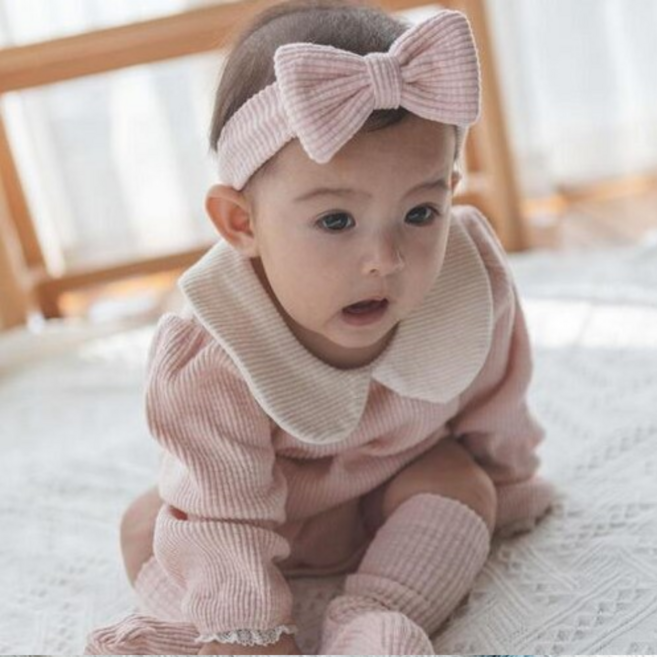 [출산백일선물] 우이동금손 슬러브피치 카라바디수트 4종선물세트 (선물포장)