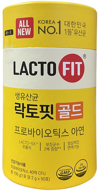 락토핏 생유산균 골드 프로바이오틱스 아연, 100g, 1개