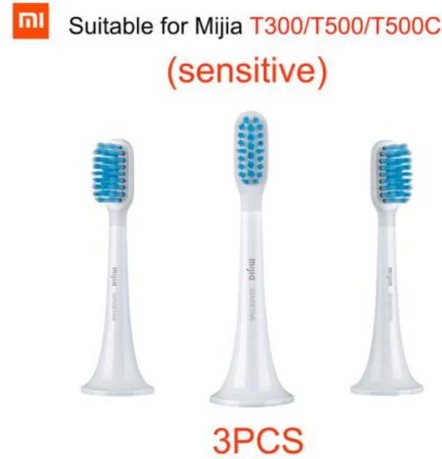 원래 XIAOMI MIJIA 소닉 전동 칫솔 헤드 T100 T200 T301 T300 T500 T500C T700 교체 칫솔 헤드, 11 T300T500 Sensitive 3, 1개