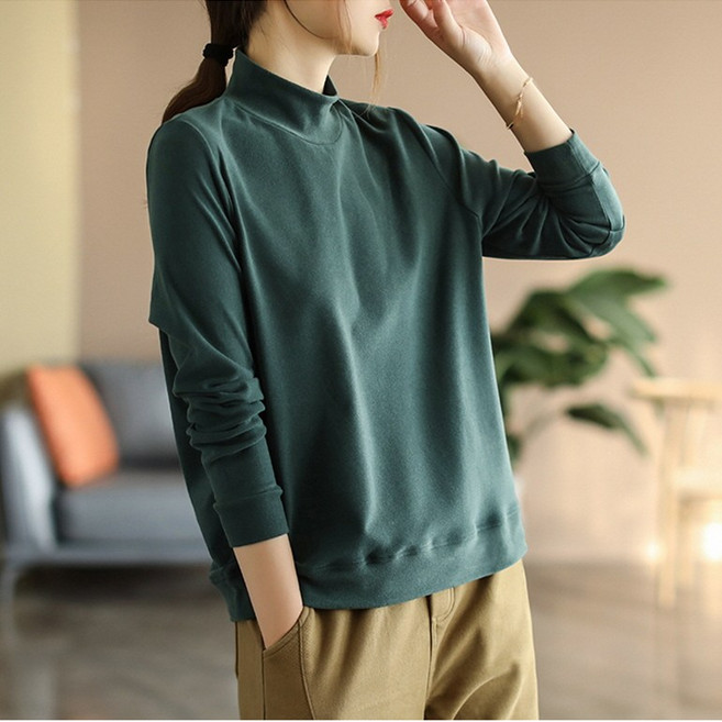 ZENCY 젠시 모즈나 솔리드 반폴라티셔츠