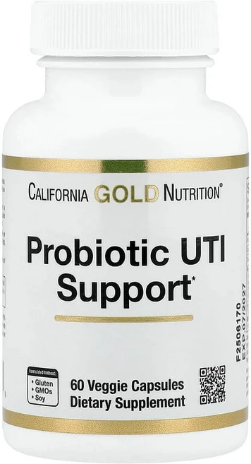 California Gold Nutrition 프로바이오틱 UTI 보충제 프락토올리고당 크랜베리추출물 어목추출물 고유소화혼합물 함유 베지 캡슐 60정 SPN-02503, 1개 - 쿠팡