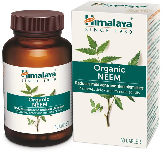 히말라야 유기농 님 Neem 600mg 아크네 피부트러블 및 피부 잡티 감소 항산화 피부개선 60정, 1개 - 쿠팡