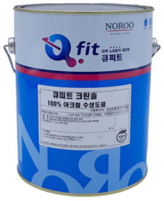 노루페인트 아크릴 외부용 노화방지 수성페인트 큐피트 크린솔 4L 유광 무광 반무광 화이트, NR3199, 1개