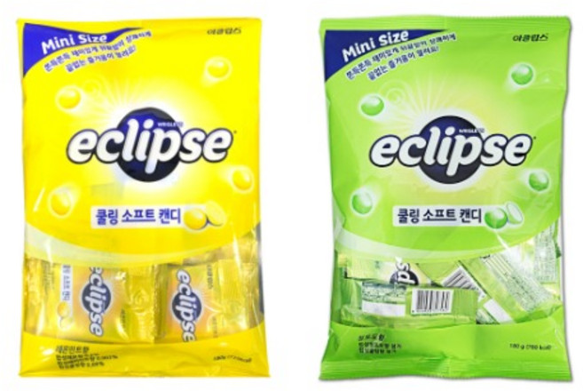 마즈 이클립스 쿨링 소프트캔디 레몬민트향+ 청포도향 180g (15g x12봉지) 사탕