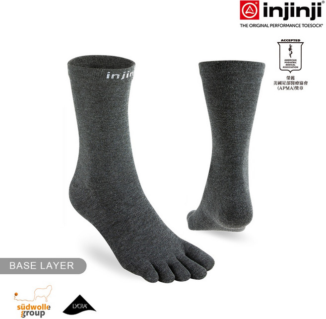 injinji Liner 羊毛中筒襪 登山 路跑 馬拉松